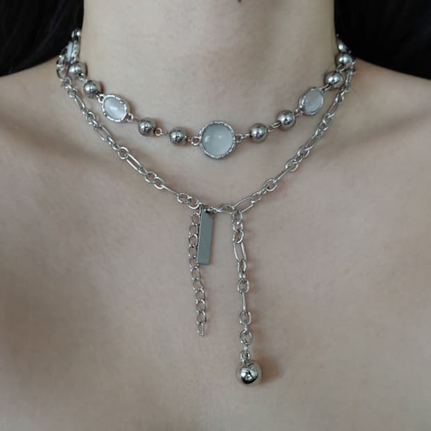 노드레스 round circle necklace