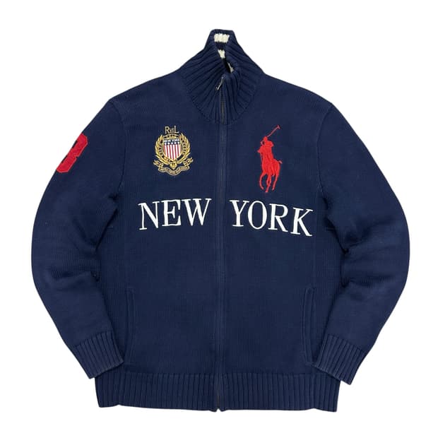 폴로 치프키프 뉴욕 빅포니 니트집업(S)