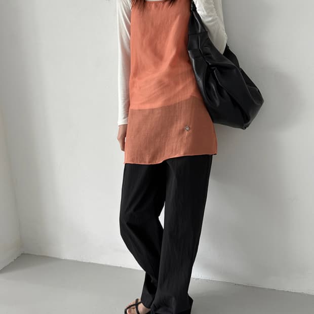 Seethrough Layered Onepiece (Orange)