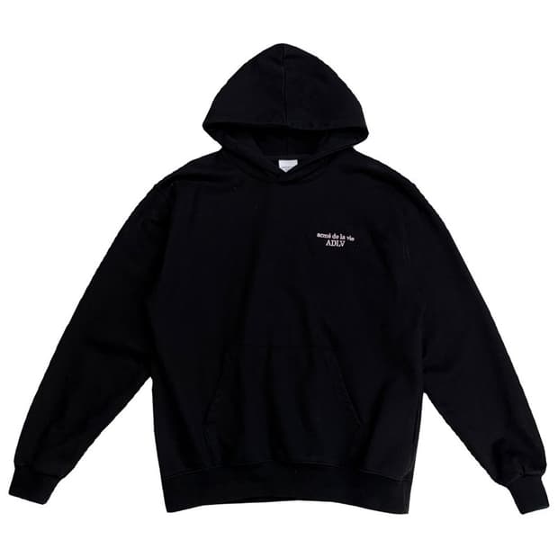 ACME DE LA VIE 블랙 코튼 후드티 2