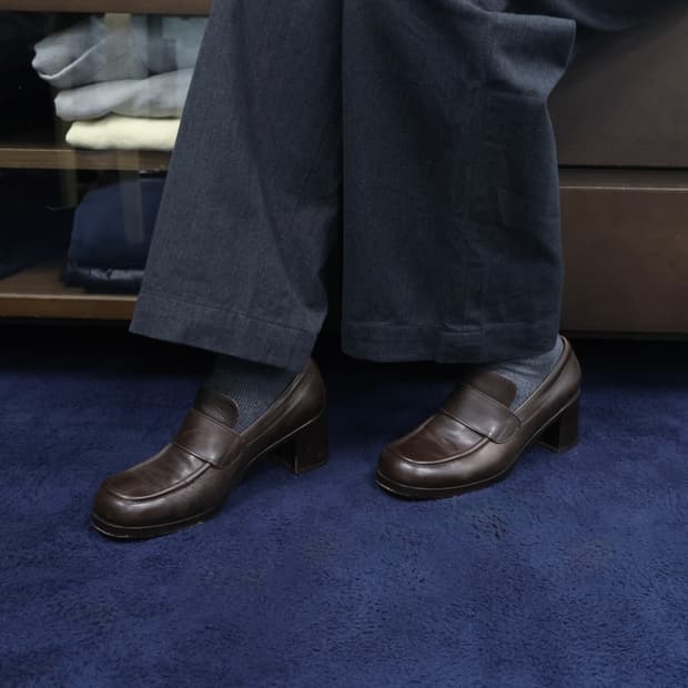 90s Margaret Howell mid heel loafers