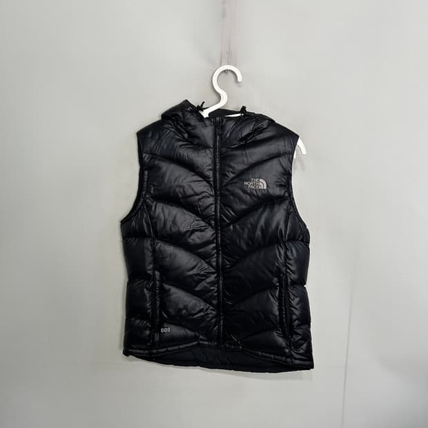 노스페이스 600 여성 거위털 패딩조끼 95 블랙