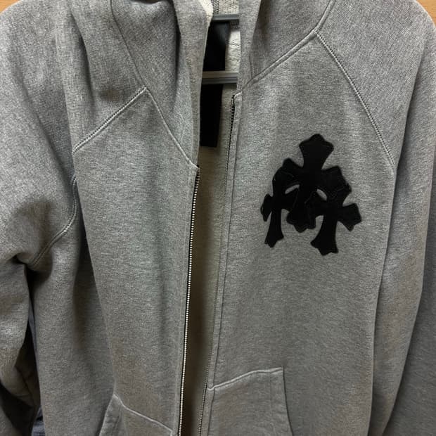 크롬하츠 후드집업 레더패치