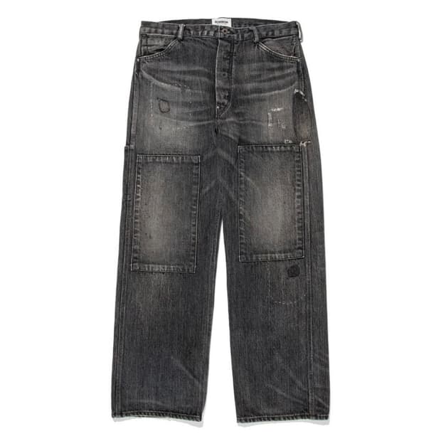바우와우 Bowwow 30s 리페어 더블니 데님 워크 팬츠 L