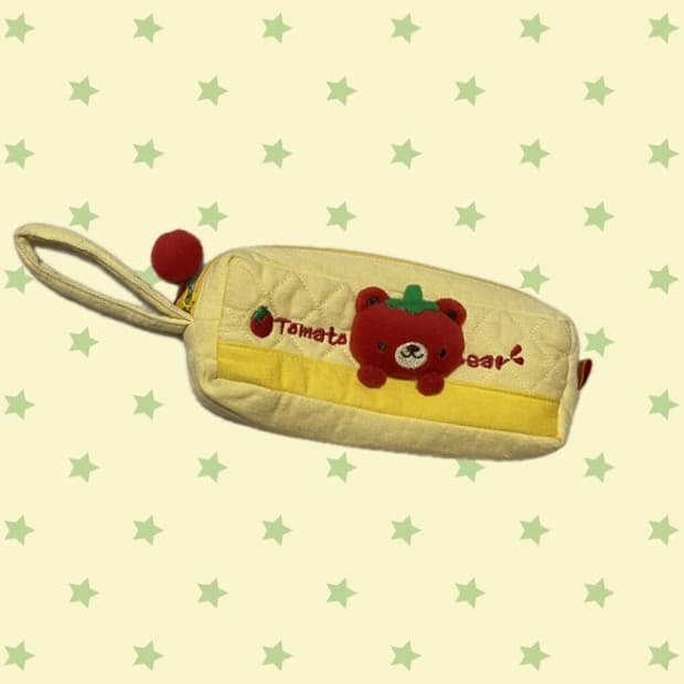 고전 토마토 곰돌이 필통 파우치