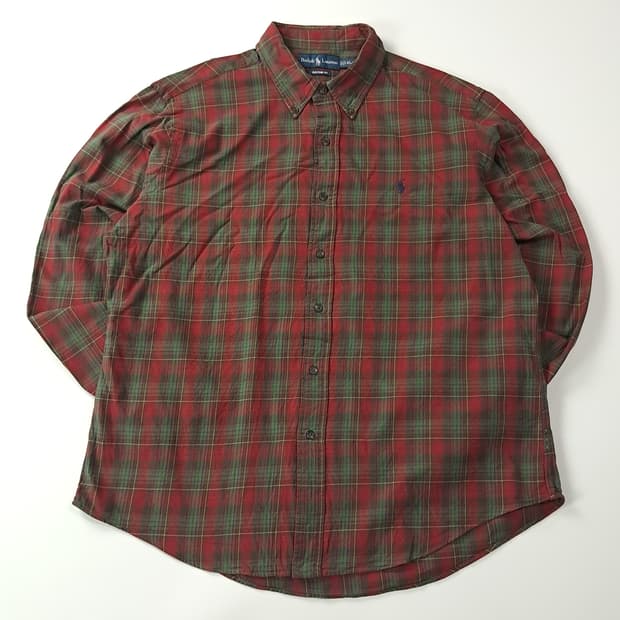 CA526 XL 폴로 00s 인도판 클래식 마드라스 체크 셔츠 남방