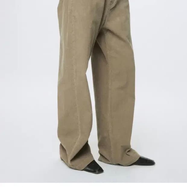 26SS 토니웩 워시드 코듀로이 와이드 레그 팬츠 베이지 32