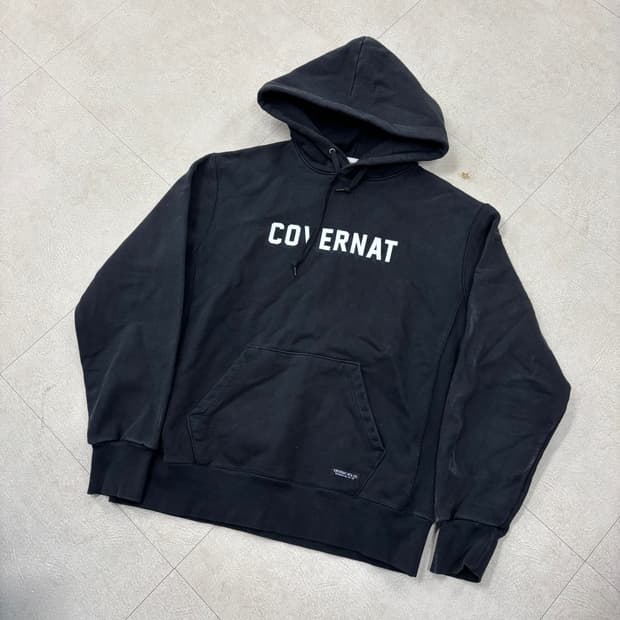 커버낫 빅로고 블랙 후드티