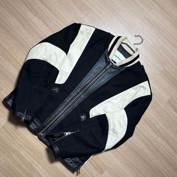 앤더슨벨 모터사이클 레더 바시티자켓