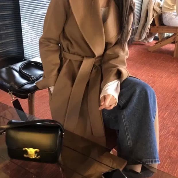 막스마라 폴도 코트 카멜 40