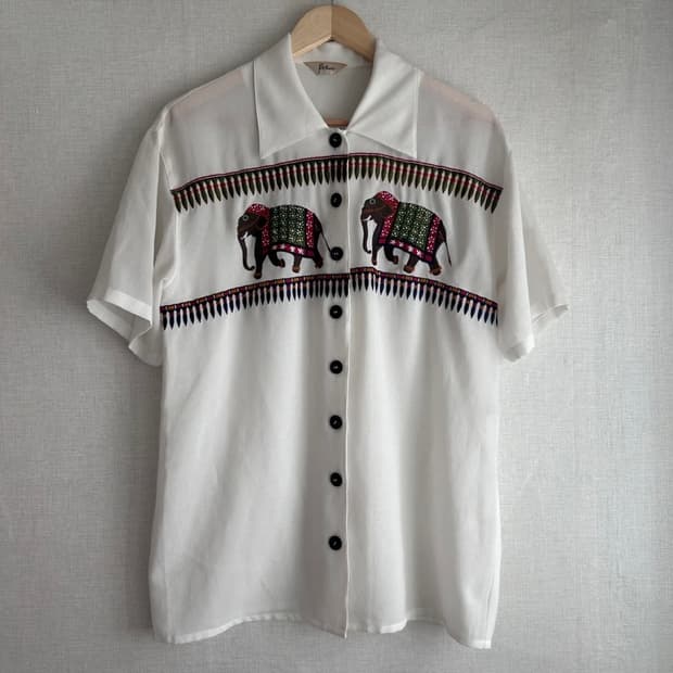 Vintage Elephant White Shirts