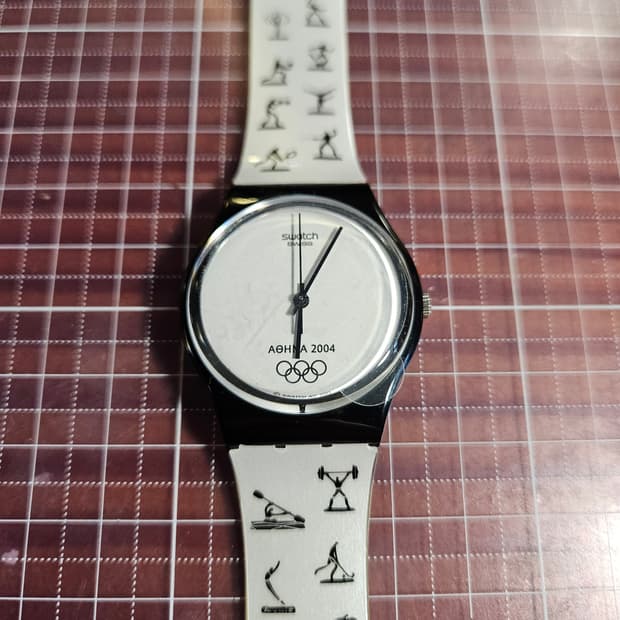 스와치 아테네 2004 올림픽 기념 시계 미사용 신품