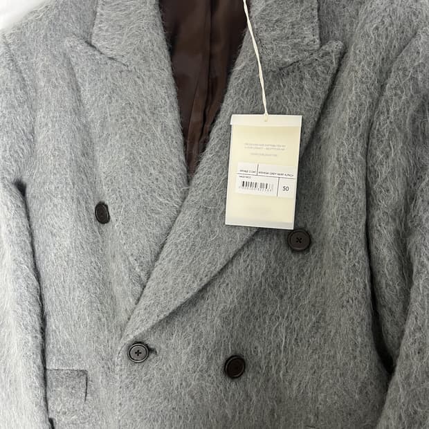 아워레가시 웨일 코트 그레이 헤어리 알파카 50사이즈