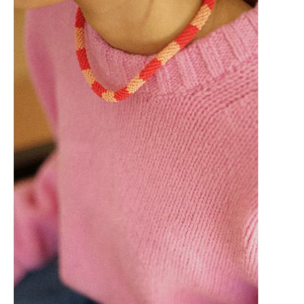 sousa 비즈 목걸이_체리 피치