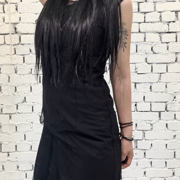 Sheer Embroidered Layered Sleeveless ops