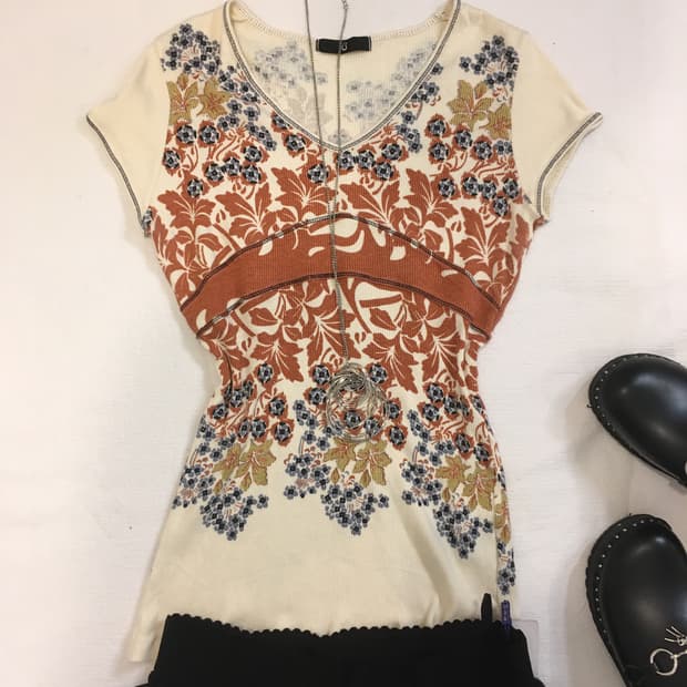 jpn vintage oriental pattern t shirt