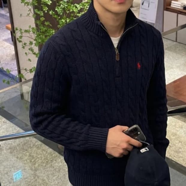 (가을준비) 폴로 꽈배기 니트집업 판매합니다