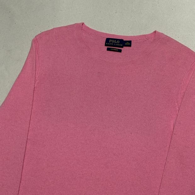 XS 폴로랄프로렌 캐시미어100% 핑크 니트