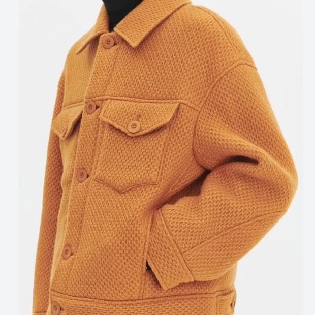 AFTER PRAY 오렌지 와플 숏 자켓 L 남자 상태 최고