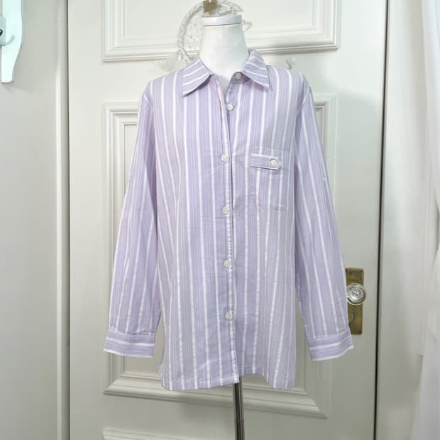 lavender stripe glitter loose cotton shi