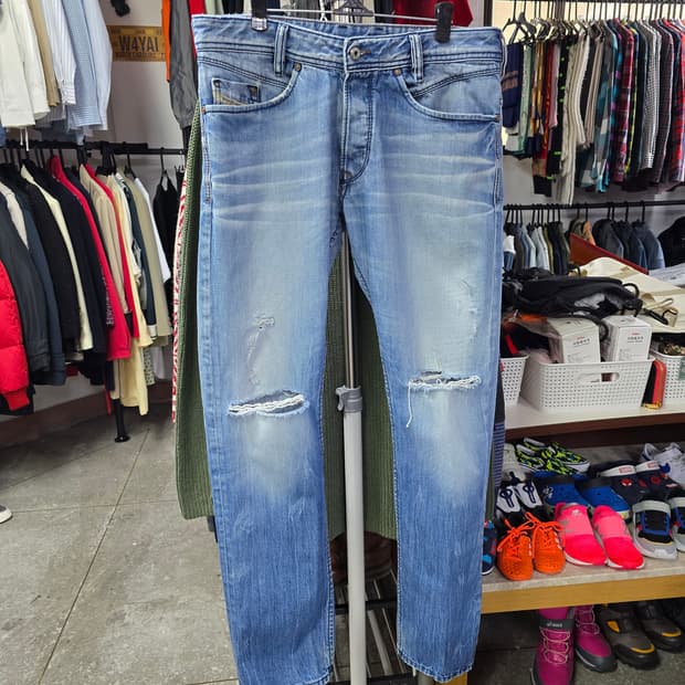 디젤 데미지 워싱 청바지 (1395)