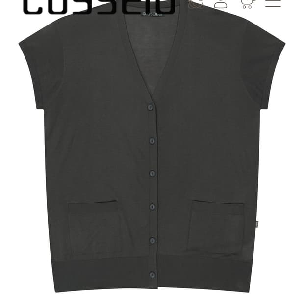 코이세이오 038 half sleeve cardigan charcoal