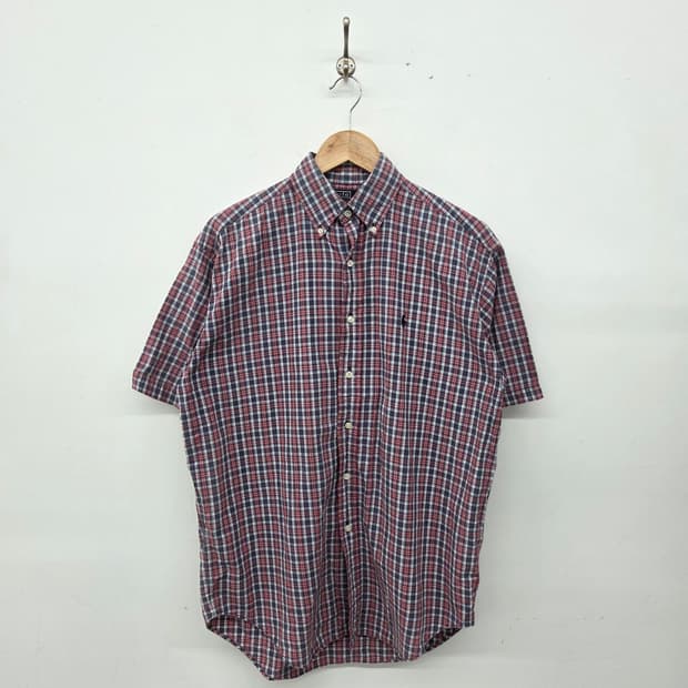 폴로 랄프로렌 체크 반팔 셔츠 남XL