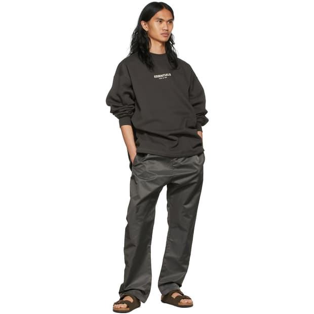 피어오브갓 에센셜 릴랙스드 나일론 트랙 팬츠 블랙