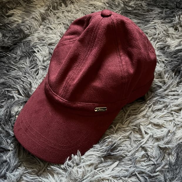 아식스 찐 빈티지 버건디 스웨이드 볼캡