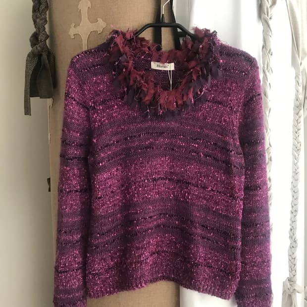 vintage ruffle knit