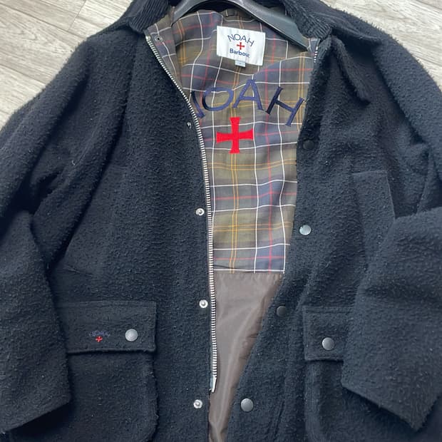 바버 x 노아 비데일 울 자켓 블랙