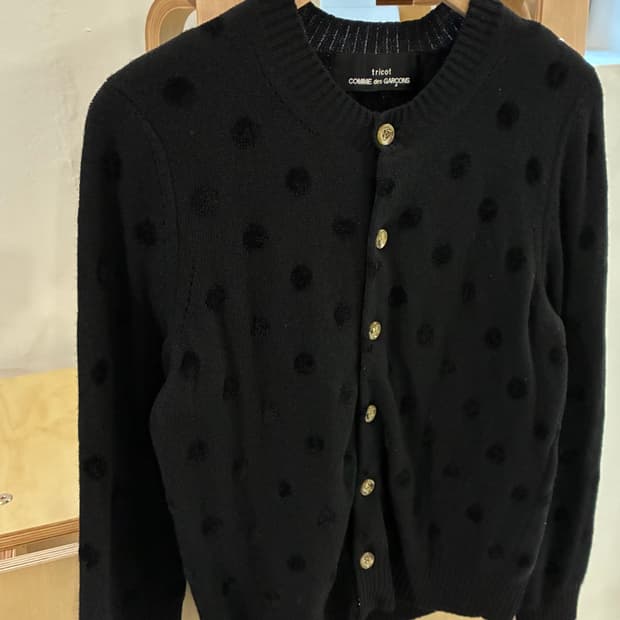 꼼데가르송 트리콧 도트 가디건