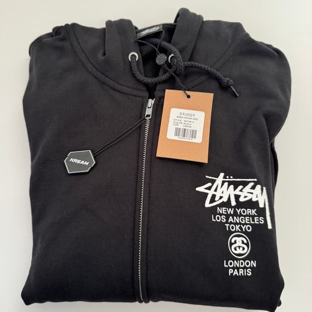 L / 스투시 월드투어 후드 집업 새제품
