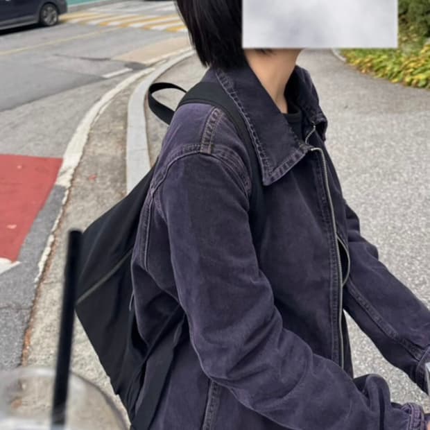 코스 박시 데님 집업 재킷