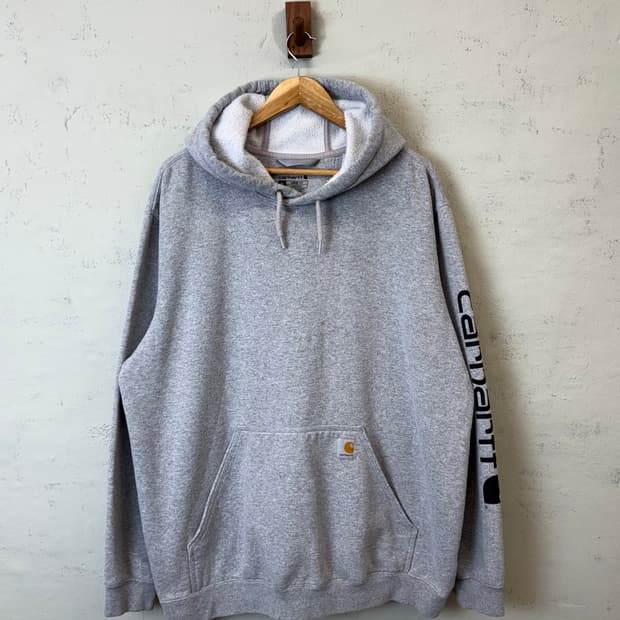 칼하트윕 암프린팅 라이트 그레이 후드티