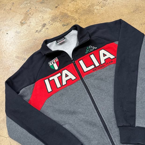 카파 이탈리아 그레이 블랙 집업 져지