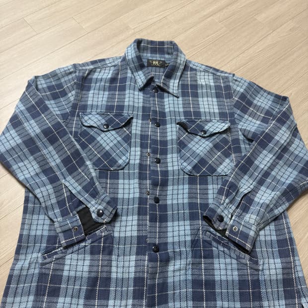 더블알엘 rrl 체크 셔츠 자켓 xl