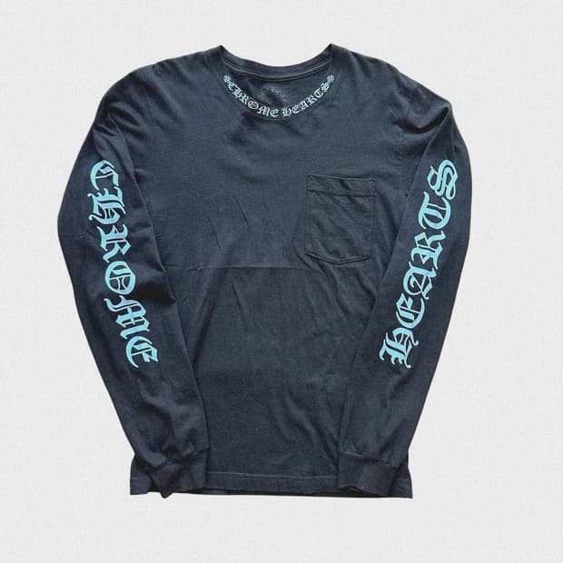 크롬하츠 넥로고 롱슬리브 블랙 M