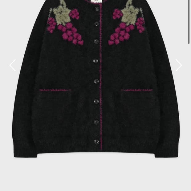 시눈 포도가디건 블랙