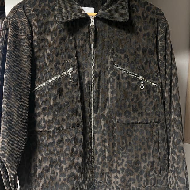 FETCH 패치 코듀로이 워크 자켓 카키