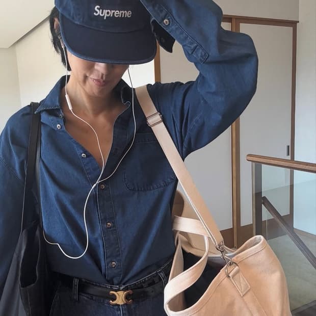 Supreme 슈프림 워시드 치노 트윌 캠프캡 인디고