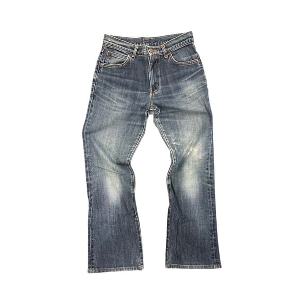 M) 랭글러 워싱 블루 세미부츠컷 데님팬츠 BD-050