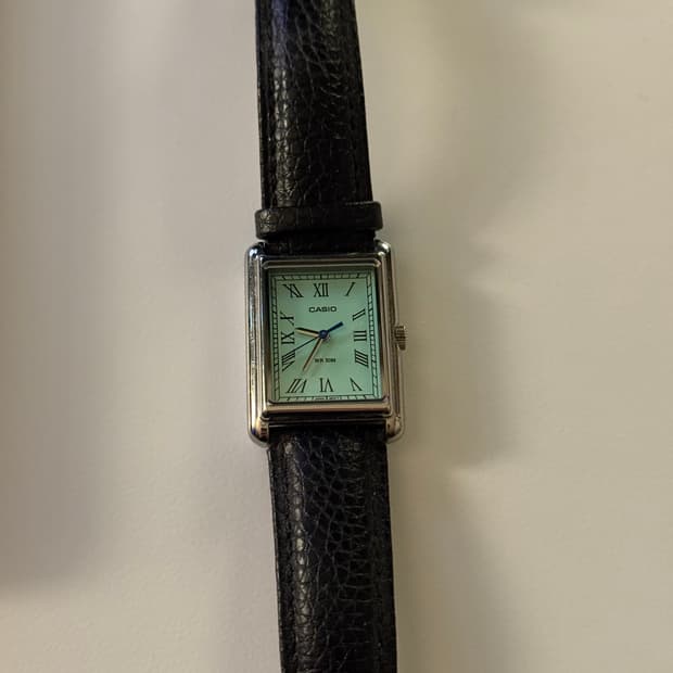 카시오 탱크 B165 민트 풀박스 카르띠에