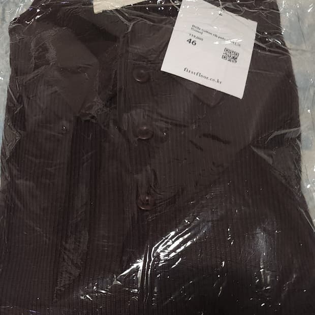 [46 새상품] 퍼스트플로어 코튼 립 폴로 셔츠 니트 브라운