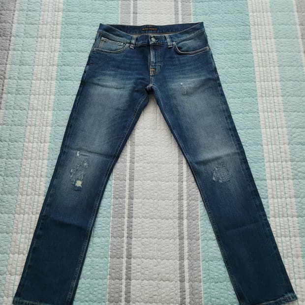 누디진 Nudie jean 롱존 이안레플리카 셀비지 스판스키니 30사이즈