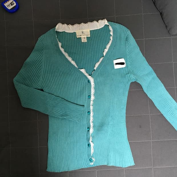 민트 레이스 포인트 가디건
