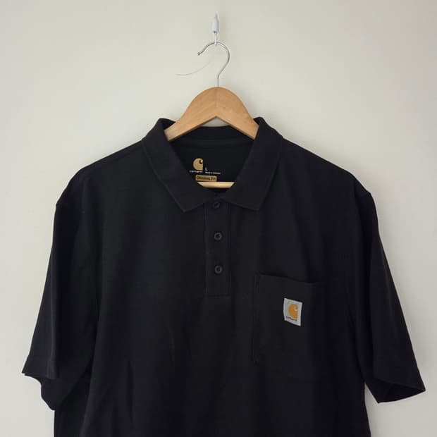 칼하트 블랙 반팔 카라티(L,105사이즈)