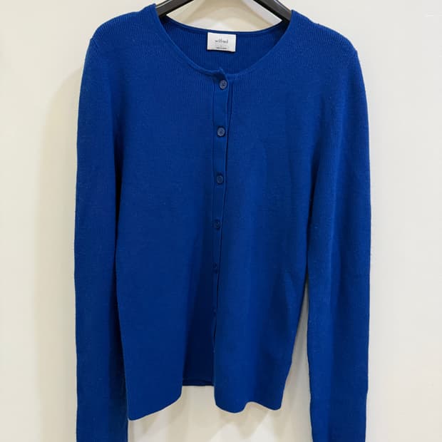 윌프레드 찐블루 가디건 정품