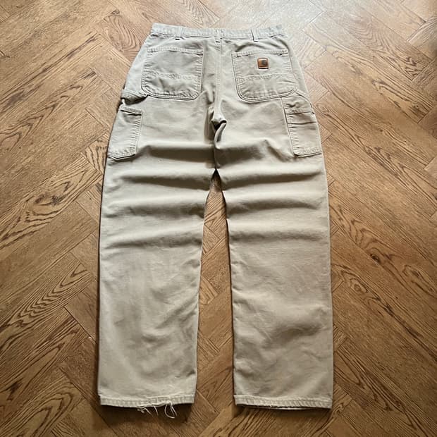 [34]칼하트 USA 덩가리핏 데저트 탄 싱글니 카펜터 워크 팬츠