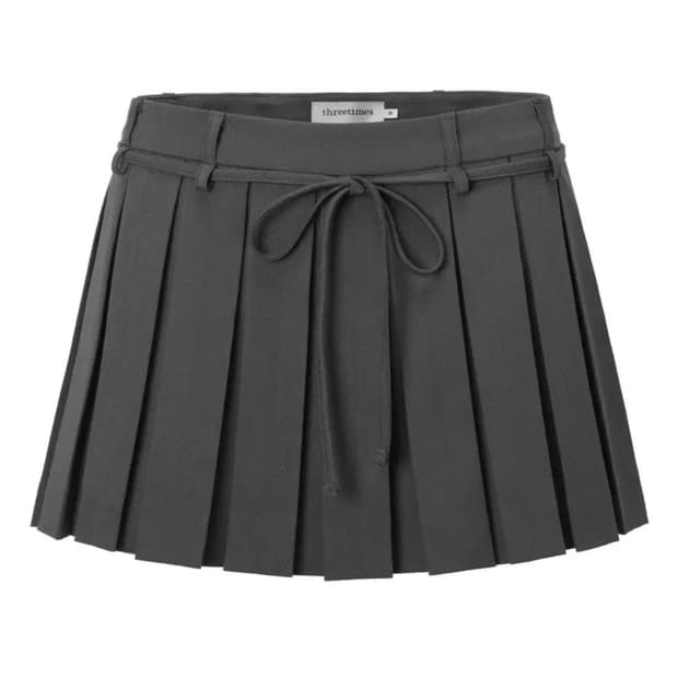 쓰리타임즈 치어리 스커트 그레이 xs